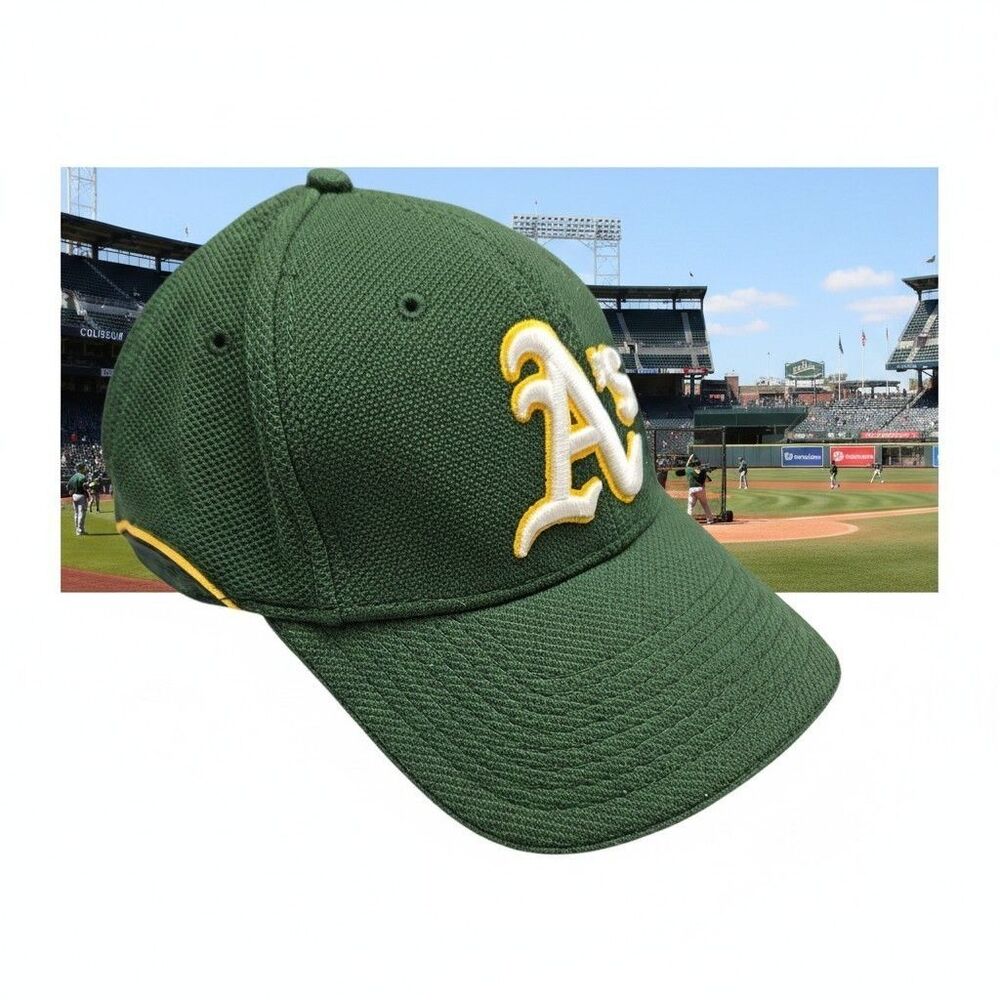 Oakland Athletics New Era Hat Cap Medium Large MLB Authentic Batting Practice As